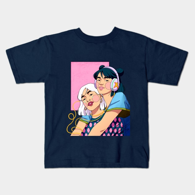 I leave here with a kiss Kids T-Shirt by Karothekreator